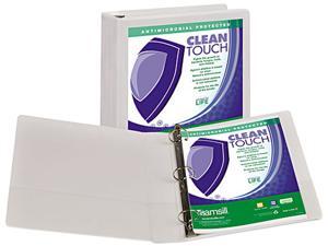 Samsill 18257 Clean Touch Locking Round Ring View Binder, 1-1/2" Capacity, White Samsill 18257 Clean Touch Locking Round Ring View Binder, 1-1/2" Capacity, White