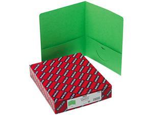Smead 87855 Two-Pocket Portfolio, Embossed Leather Grain Paper, Green, 25/Box Smead 87855 Two-Pocket Portfolio, Embossed Leather Grain Paper, Green, 25/Box