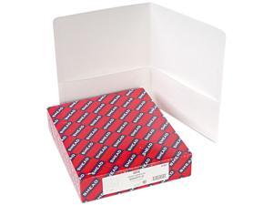 Smead 87861 Two-Pocket Portfolio, Embossed Leather Grain Paper, White, 25/Box Smead 87861 Two-Pocket Portfolio, Embossed Leather Grain Paper, White, 25/Box