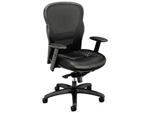 basyx VL701ST11 VL701 High-Back Swivel/Tilt Work Chair, Black Mesh/Leather basyx VL701ST11 VL701 High-Back Swivel/Tilt Work Chair, Black Mesh/Leather