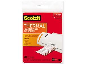 3 3/4 x 2 TP5851-20 Scotch Business card size thermal laminating pouches 5 mil 