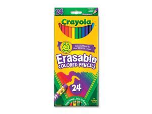Crayola 68-2424 Erasable Colored Woodcase Pencils, 3.3 mm, 24 Assorted Colors/Set Crayola 68-2424 Erasable Colored Woodcase Pencils, 3.3 mm, 24 Assorted Colors/Set
