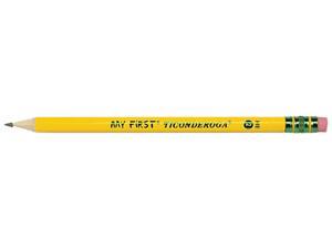 Dixon 33312 My First Ticonderoga Woodcase Pencil, HB #2, Yellow Barrel, 12/Pack Dixon 33312 My First Ticonderoga Woodcase Pencil, HB #2, Yellow Barrel, 12/Pack