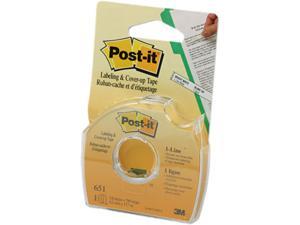 Post-it 651 Removable Cover-Up Tape, Non-Refillable, 1/6" x 700" Roll