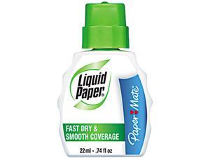 Paper Mate Liquid Paper 5640115 Fast Dry Correction Fluid, 22 ml Bottle, White, 12/Pack Paper Mate Liquid Paper 5640115 Fast Dry Correction Fluid, 22 ml Bottle, White, 12/Pack