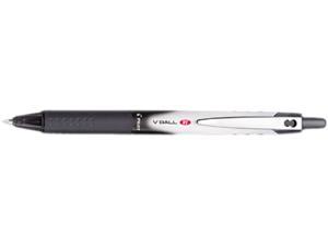 Pilot 26106 VBall Roller Ball Stick Pen, Liquid Ink, Black Ink, Extra Fine, Dozen