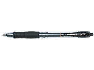 Pilot 31020 - G2 Retractable Gel Ink Pen Fine Pen Point Type - 0.7 mm - Black Ink - Clear Barrel - 12 / Dozen