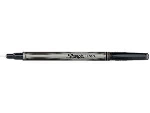 Sharpie 1742663 Plastic Point Stick Permanent Water Resistanat Pen, Black Ink, Fine, Dozen