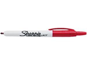 Sharpie 32702 Retractable Permanent Marker, Fine Point, Red
