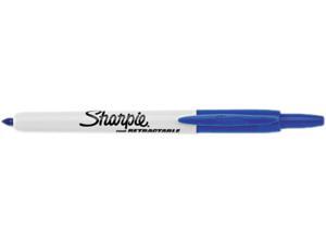Sharpie 32703 Retractable Permanent Marker, Fine Point, Blue
