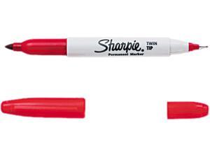 Sharpie 32002 Twin-Tip Permanent Marker, Fine/Ultra Fine Point, Red