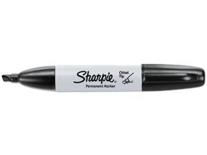 Sharpie King Size Chisel Tip Permanent Marker, Black - 4 count