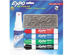 EXPO 80653 Low Odor Dry Erase Marker Starter Set, Assorted, 4/Set EXPO 80653 Low Odor Dry Erase Marker Starter Set, Assorted, 4/Set
