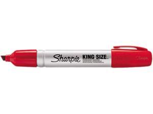 Sharpie 15002 King Size Permanent Marker, Chisel Tip, Red, Dozen