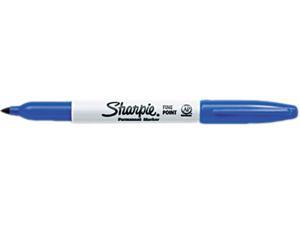 Sharpie 30003 Permanent Marker, Fine Point, Blue, Dozen