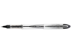 Super-Fine 0.5Mm Black Uni-Ball Vision Elite Stick Roller Ball Pen Black Ink 
