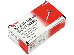 Acco 71504 Brass Prong Paper File Fasteners, One Inch Length, 100/Box Acco 71504 Brass Prong Paper File Fasteners, One Inch Length, 100/Box