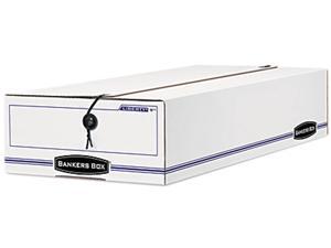 Bankers Box 00005 Liberty Check/Voucher Storage Box, 10-3/4 x 23-1/4 x 4-5/8, White/Blue, 12/Ctn. Bankers Box 00005 Liberty Check/Voucher Storage Box, 10-3/4 x 23-1/4 x 4-5/8, White/Blue, 12/Ctn.