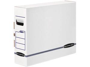 Bankers Box 00650 X-Ray Storage Box, Film Jacket Size, 5 x 14-7/8 x 18-3/4, White/Blue, 6/Carton