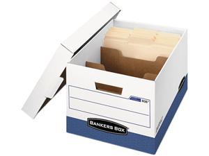 White/Blue Bankers Box 48110 Liberty Binder-Pak Storage Box w/ Fastener New 