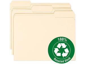 Smead 10339 100% Recycled File Folders, 1/3 Cut, One-Ply Top Tab, Letter, Manila, 100/Box Smead 10339 100% Recycled File Folders, 1/3 Cut, One-Ply Top Tab, Letter, Manila, 100/Box