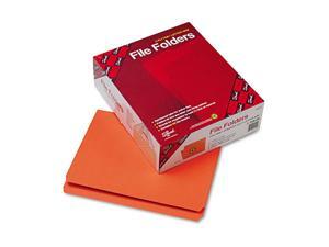 Smead 12510 File Folders, Straight Cut, Reinforced Top Tab, Letter, Orange, 100/Box Smead 12510 File Folders, Straight Cut, Reinforced Top Tab, Letter, Orange, 100/Box