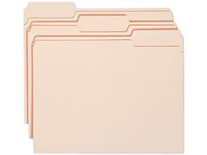 Smead 10343 WaterShed/CutLess File Folders, 1/3 Cut Top Tab, Letter, Manila, 100/Box, 1 Box Smead 10343 WaterShed/CutLess File Folders, 1/3 Cut Top Tab, Letter, Manila, 100/Box, 1 Box