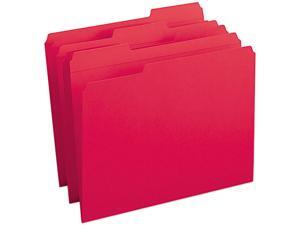 Smead 12734 File Folders, 1/3 Cut, Reinforced Top Tab, Letter, Red, 100/Box Smead 12734 File Folders, 1/3 Cut, Reinforced Top Tab, Letter, Red, 100/Box