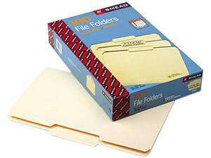 Smead File Folders 1//3 Cut Assorted Reinforced Top Tab Letter Manila 100//Box