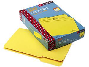 Smead 17943 File Folders, 1/3 Cut Top Tab, Legal, Yellow, 100/Box Smead 17943 File Folders, 1/3 Cut Top Tab, Legal, Yellow, 100/Box