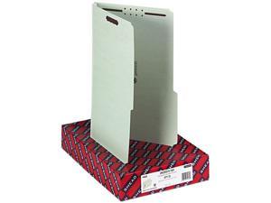 Smead 19920 Two Inch Expansion Fastener Folder, 2/5 Right Tab, Legal, Gray Green, 25/Box