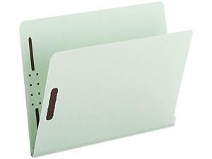 Smead 34725 Three Inch Expansion Folder Two Fasteners End Tab Letter Gray Green 25/Box 