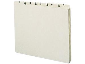 Smead 50369 Recycled Top Tab File Guides, Daily, 1/5 Tab, Pressboard, Letter, 31/Set