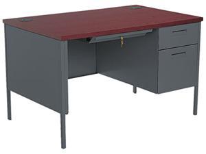 HON Metro Classic Right Pedestal Desk, 48w x 30d x 29-1/2h, Mahogany/Charcoal HON Metro Classic Right Pedestal Desk, 48w x 30d x 29-1/2h, Mahogany/Charcoal