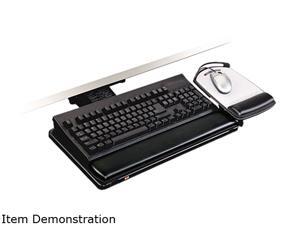 3M MMMAKT80LE Knob Adjust Keyboard Tray With Highly Adjustable Platform, Black 3M MMMAKT80LE Knob Adjust Keyboard Tray With Highly Adjustable Platform, Black