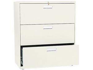 HON 683LL 600 Series Three-Drawer Lateral File, 36w x19-1/4d, Putty
