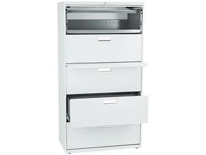 HON 685LQ 600 Series Five-Drawer Lateral File, Light Gray HON 685LQ 600 Series Five-Drawer Lateral File, Light Gray