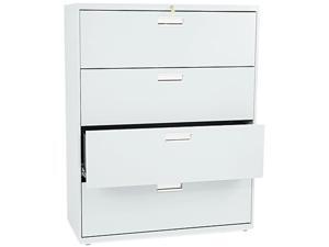 HON 694LQ 600 Series Four-Drawer Lateral File, 53.30" x 42.00" x 19.30", Light Gray HON 694LQ 600 Series Four-Drawer Lateral File, 53.30" x 42.00" x 19.30", Light Gray