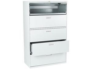 HON 695LQ 600 Series Five-Drawer Lateral File, Light Gray HON 695LQ 600 Series Five-Drawer Lateral File, Light Gray