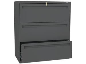 HON 783LS 700 Series Three-Drawer Lateral File, 36w x 19-1/4d, Charcoal HON 783LS 700 Series Three-Drawer Lateral File, 36w x 19-1/4d, Charcoal