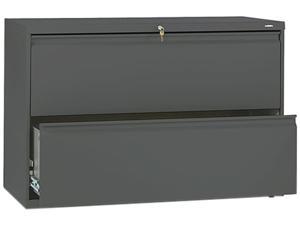 HON 892LS 800 Series Two-Drawer Lateral File, Charcoal
