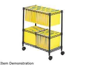 Two-Tier Rolling File Cart, 25-3/4w x 14d x 29-3/4h, Black Two-Tier Rolling File Cart, 25-3/4w x 14d x 29-3/4h, Black