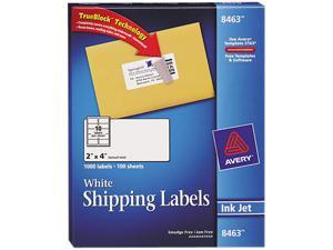 Avery 8463 Shipping Labels with TrueBlock Technology, 2 x 4, White, 1000/Box