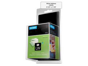 DYMO LabelWriter Address Labels, 1.12" Width x 3.50" Length - 260 / Roll - White, 2 Rolls/Pack, 1 Pack