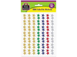 Teacher Created Resources 6644 Sticker Valu-Pak, Foil Stars, 686/Pack Teacher Created Resources 6644 Sticker Valu-Pak, Foil Stars, 686/Pack