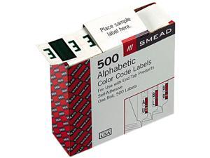 Smead 67075 A-Z Color-Coded Bar-Style End Tab Labels, Letter E, Dark Green, 500/Roll Smead 67075 A-Z Color-Coded Bar-Style End Tab Labels, Letter E, Dark Green, 500/Roll
