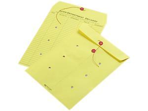 Quality Park 63576 Colored Paper String & Button Interoffice Envelope, 10 x 13, Yellow, 100/Box Quality Park 63576 Colored Paper String & Button Interoffice Envelope, 10 x 13, Yellow, 100/Box