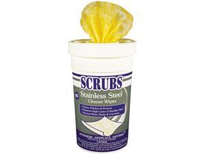 SCRUBS 91930 Stainless Steel Cleaner Towels, 30 Towels/Canister SCRUBS 91930 Stainless Steel Cleaner Towels, 30 Towels/Canister