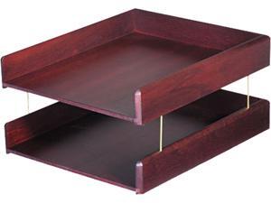 Carver 02213 Hardwood Double Letter Desk Tray, Two Tier, Mahogany Carver 02213 Hardwood Double Letter Desk Tray, Two Tier, Mahogany