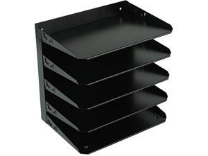 STEELMASTER by MMF Industries 26425L004 Steelmaster Multi-Tier Horizontal Letter Organizers, Five Tier, Steel, Black STEELMASTER by MMF Industries 26425L004 Steelmaster Multi-Tier Horizontal Letter Organizers, Five Tier, Steel, Black